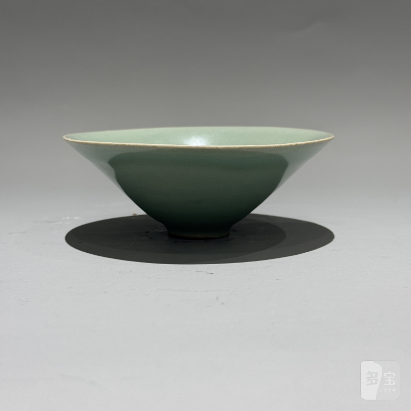 明代 龙泉窑粉青釉斗笠盏 - 图20